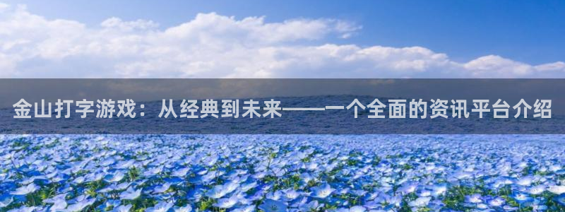 鼎点娱乐主管：金山打字游戏：从经典到未来——一个全面的资讯平